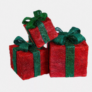 Christmas Red LED Present Decoration