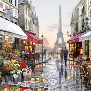 Town of Paris Painting by Numbers