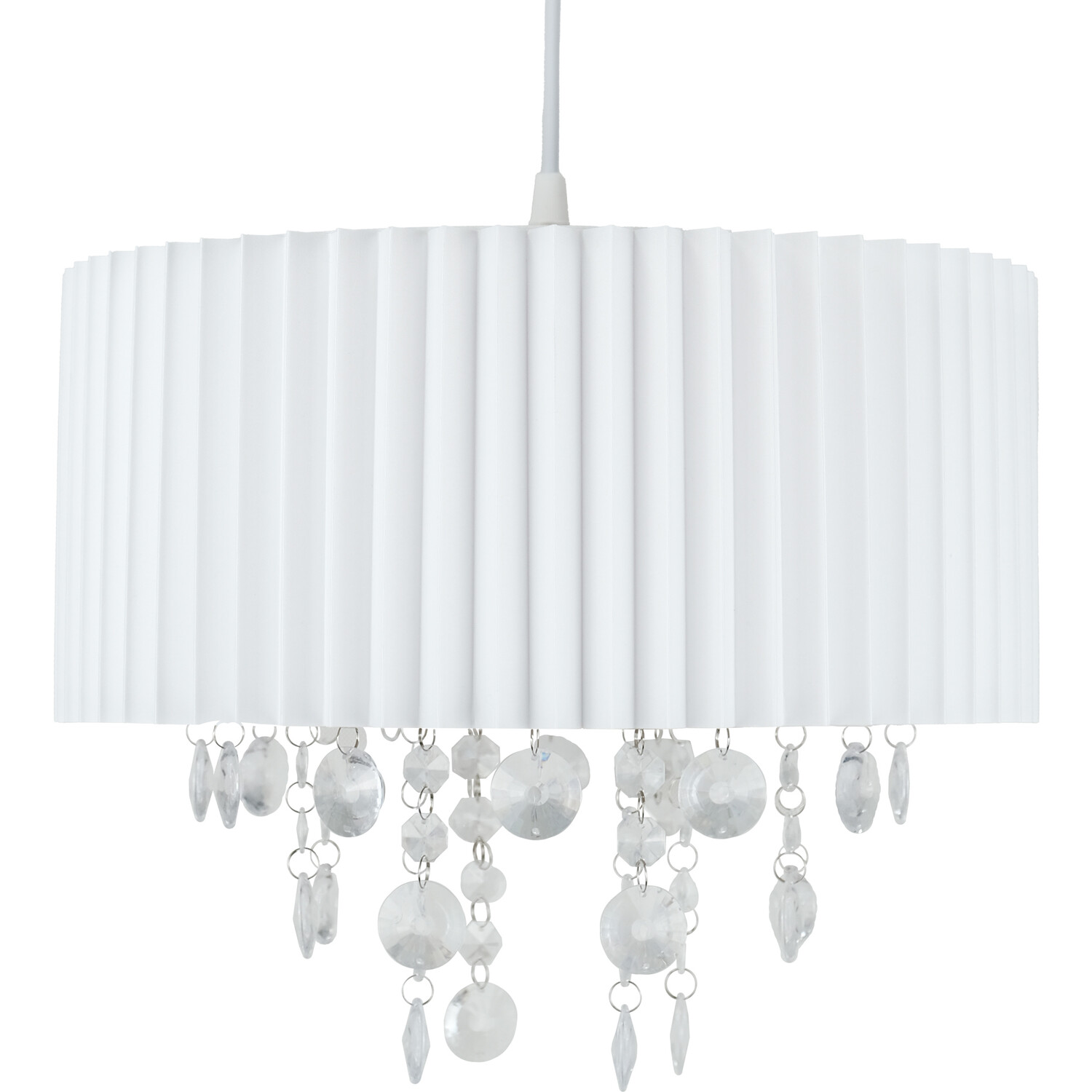 Image of Pleated Droplet Shade - White