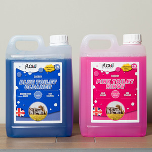 2.5L Cherry Pink and Blue Toilet Rinse Concentrate Fluid Set