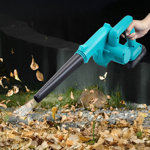 Blue Cordless Handheld Leaf Blower with Battery and Charger