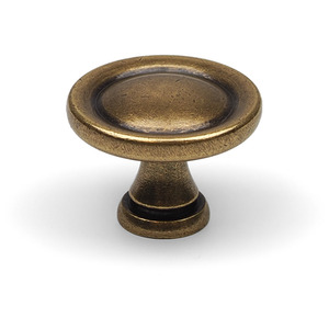 Antique Brass Cabinet Knob Round Gold Kitchen Furniture Handle