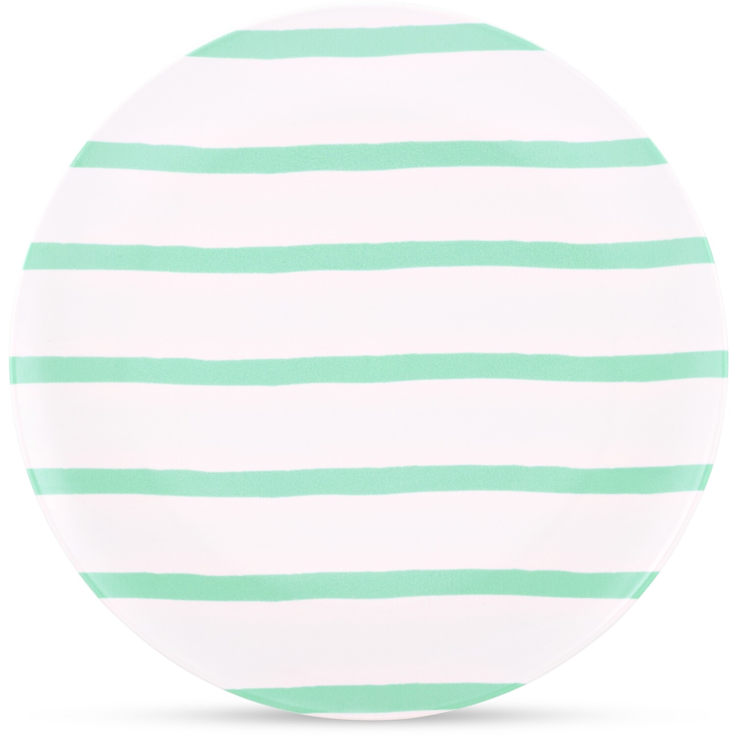 Thurlestone Set Of 4 Striped Dinner Plates - Green Stripped