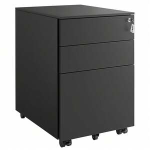 SONGMICS Mobile File Cabinet with 3 Lockable Drawers