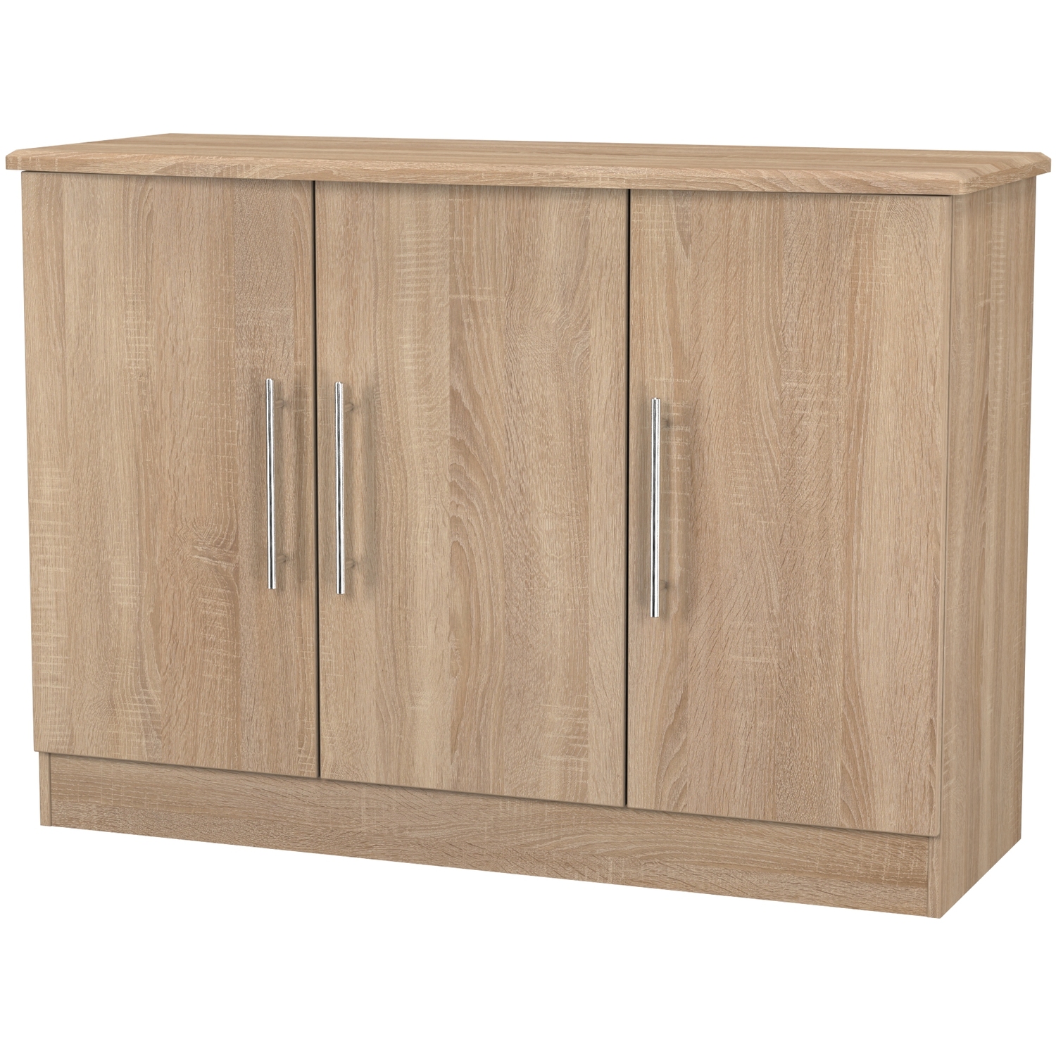 Sherwood Ready Assembled 3 Door Sideboard - Bardolino Oak