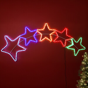 Multicolour Stars Rope Light
