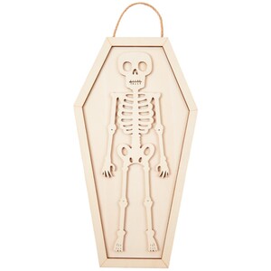 Wooden Skeleton Coffin