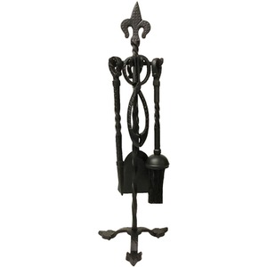Black 5 piece Fleur De Leys Companion Set