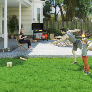 SPORTNOW Molkky Game, Wooden Skittles Throwing Game