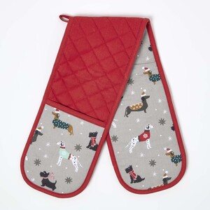 Dog Christmas Double Oven Glove
