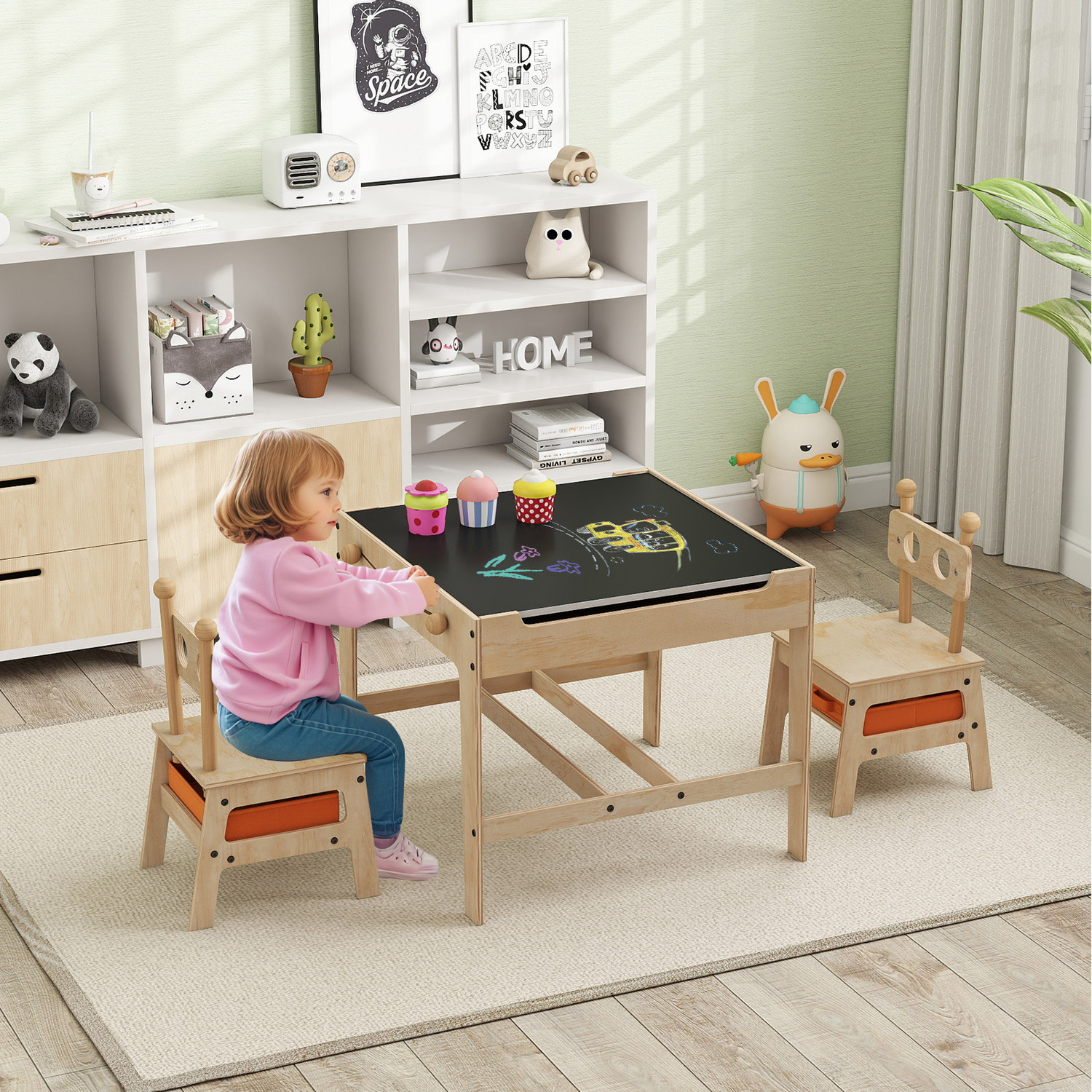 Kids Activity Desk Set - Orange