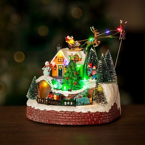 Christmas Village Train Scene Decoration