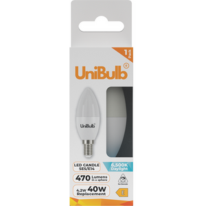 UniBulb LED Candle E14 (SES) 6500K Light Bulb