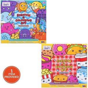 Kawaii Scratch and Colouring Set
