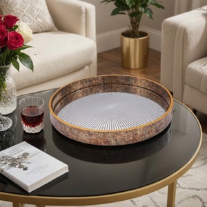 Round Sunburst Decorative Tray