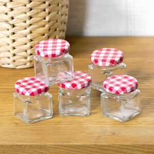 Pack of 5 Mini Storage Jars Screw Top Lids