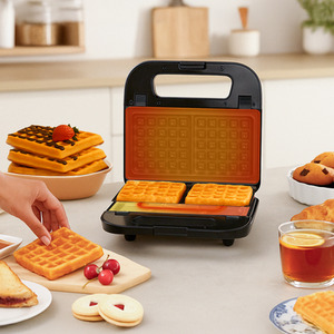 Sandwich Waffle and Panini Maker Deep Fill Non Stick 3 in 1 Snack Maker