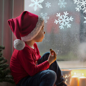 Christmas Snowflake Window Themed Sticker set of 144