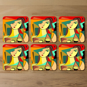 Abstract portrait Designer Coaster Set
