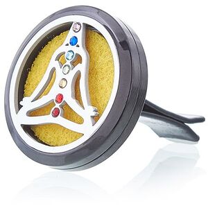 Car Diffuser Kit Pewter Yoga Chakra 30mm