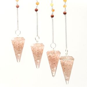 Orgonite Power Chakra Pendulum Rose Quartz