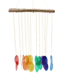 Rainbow Large Leaf Chime MultiColor