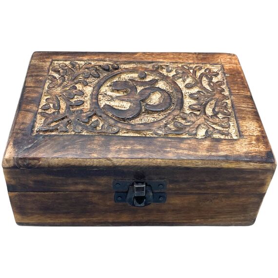 Elegant Medium Wooden Keepsake Box for Treasures
