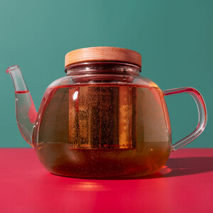 La Cafetire 'Rialto' 4 Cup Glass Teapot Infuser with Filter and Lid, 1.2L