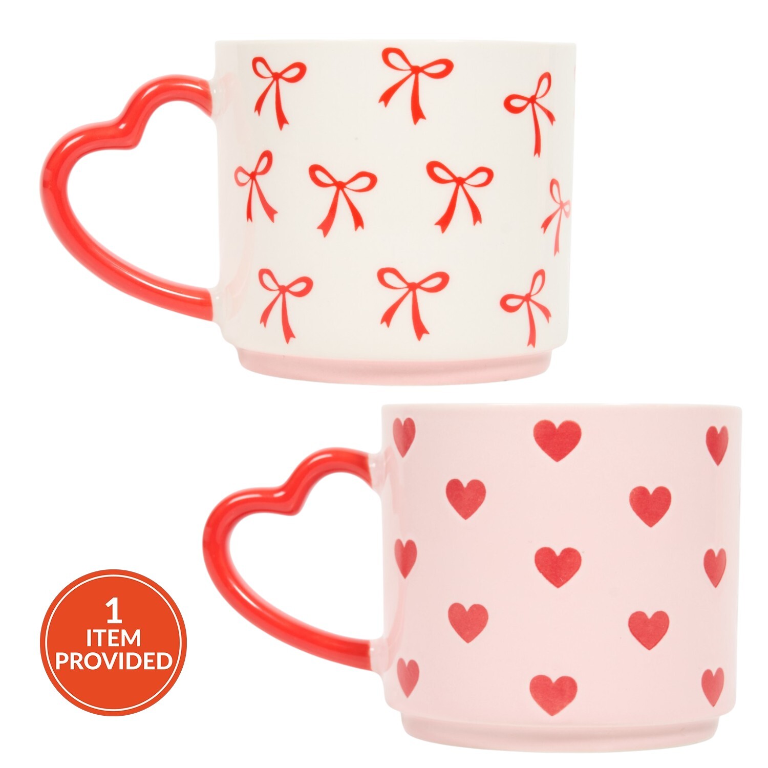 Image of Heart Handle Valentines Mug