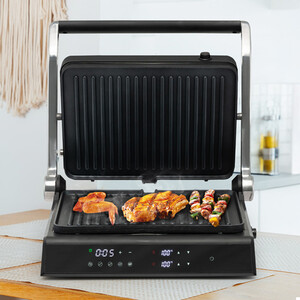 Costway 3-in-1 Electric Panini Press Grill-Black