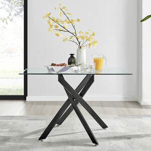 Leonardo 4 Black Leg Dining Table