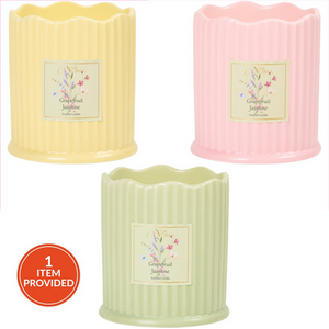 Grapefruit and Jasmine Scalloped Scented Candle