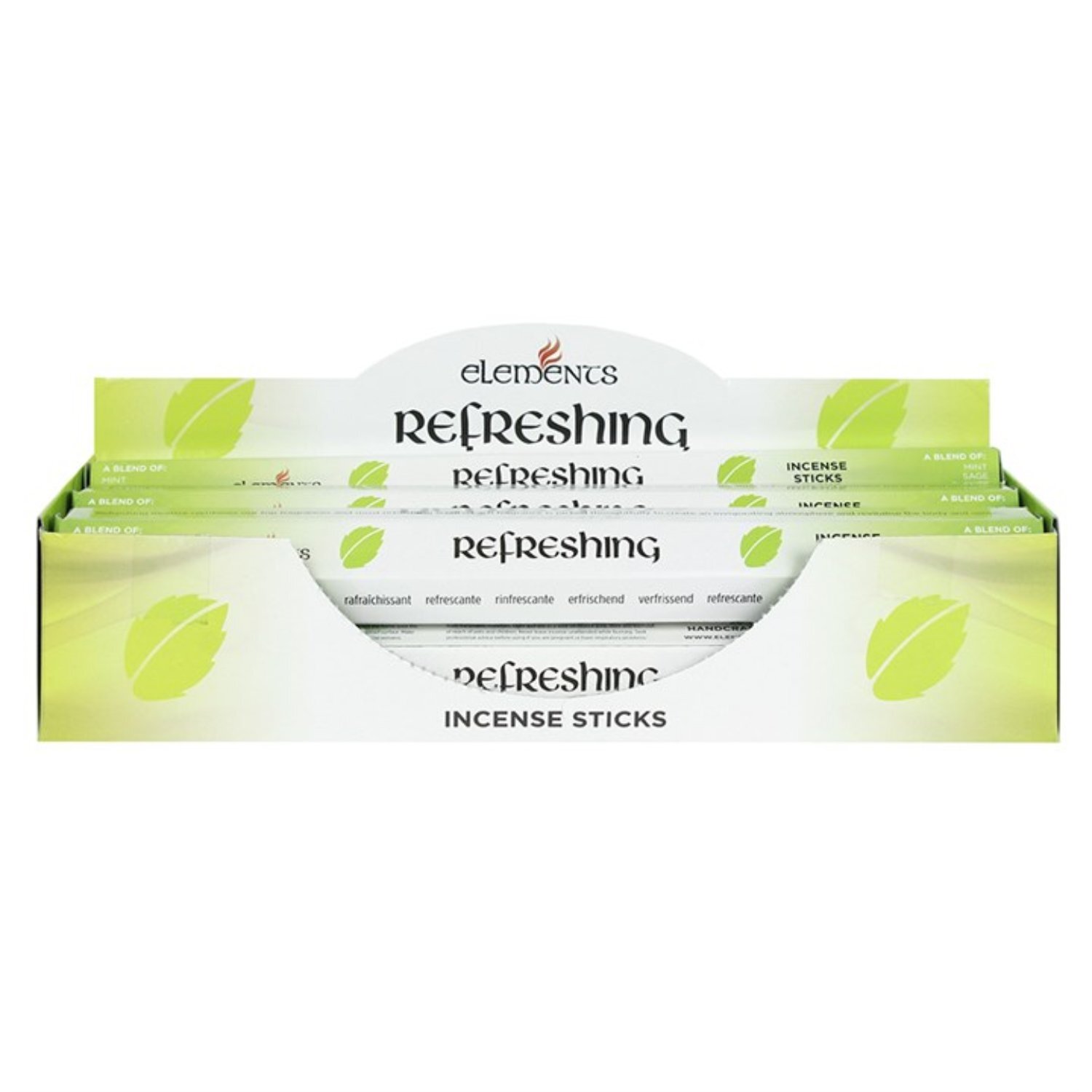 Refreshing Incense Sticks Pack Mint Sage Clove Fragrance - Green