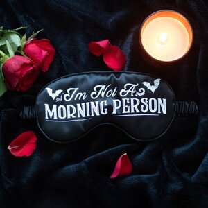 Im Not a Morning Person Satin Sleep Mask - Comfortable, Stylish Sleep Aid