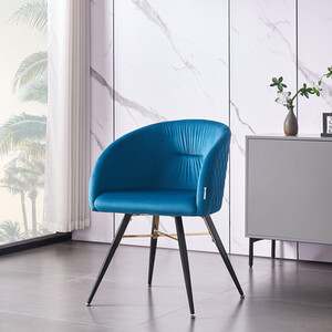 Set of 2 Vittorio LUX Velvet Dining Chairs Upholstered for Kitchen Dining Room
