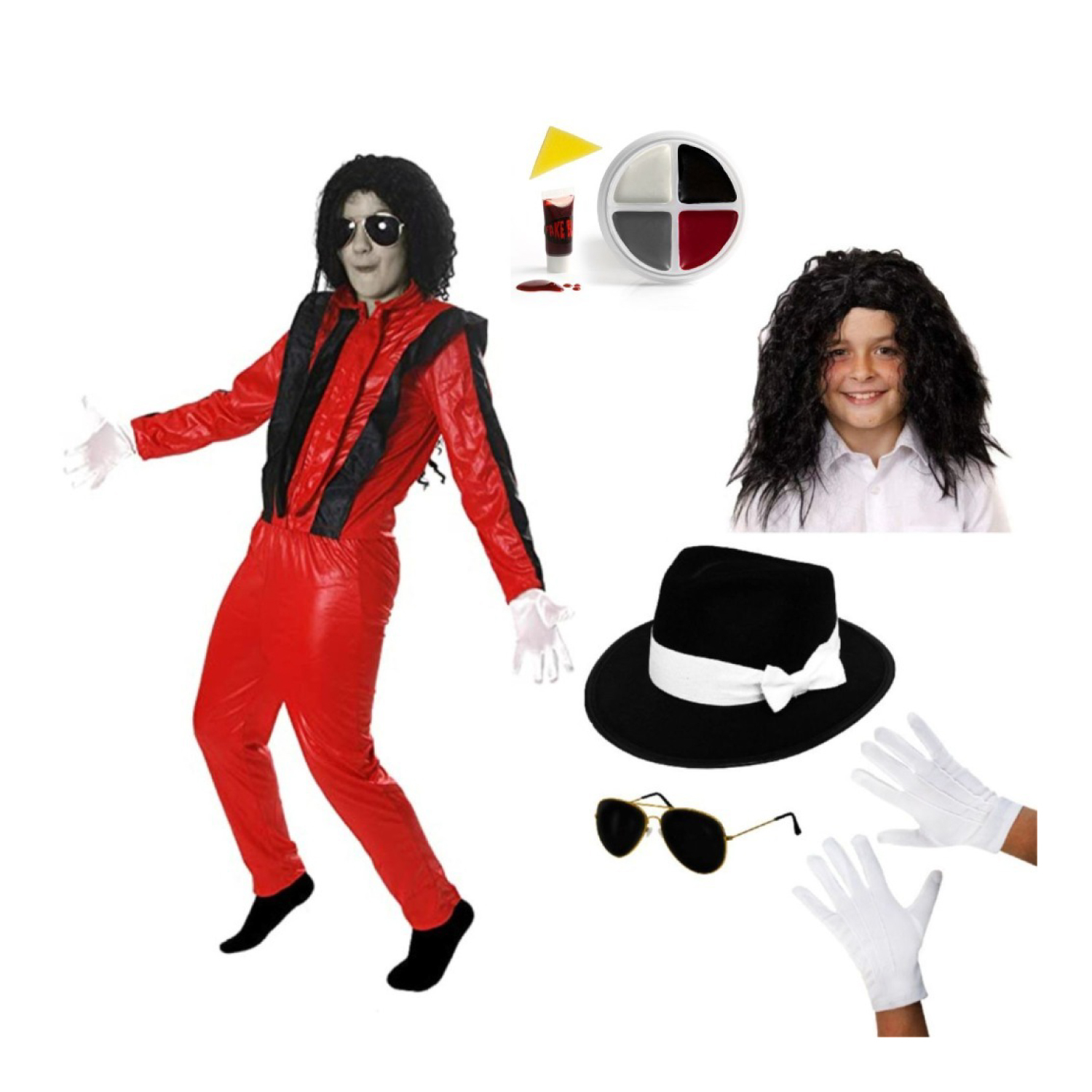 Deluxe Zombie King of Pop Costume 6 Pcs