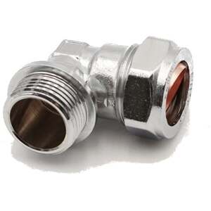 Prima Plus Chrome Compression Elbow 22mm x 3/4