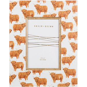 Highland Cow Design Photo Frame