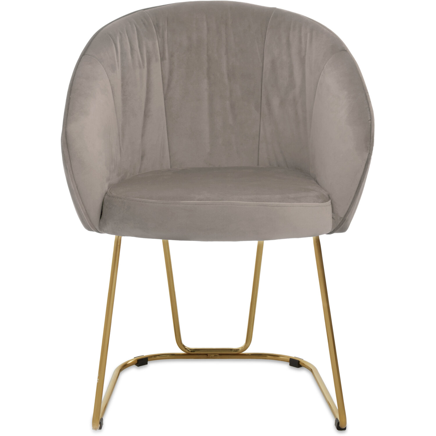 Veneto Mink Velvet Curved Dining Chair - Brown