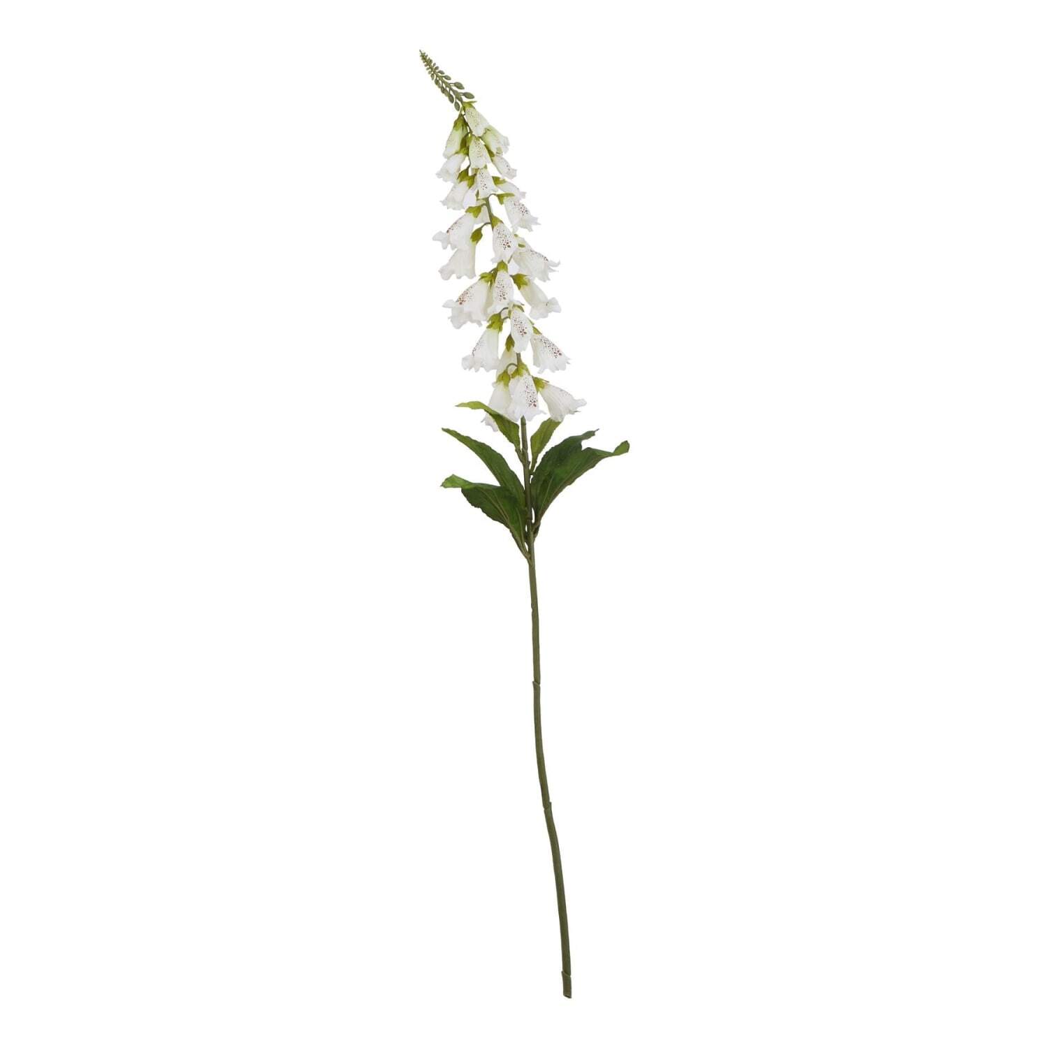 Foxglove Artificial Flower Stems Set of 3 - White
