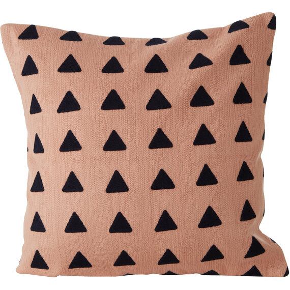 Bosie Ozella Pink and Navy Square Embroidered Cushion