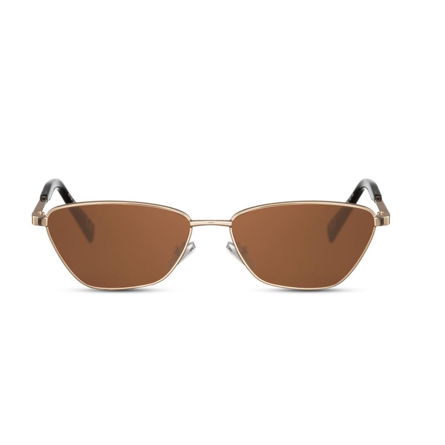 Sunglass Station Sleek Cat-Eye Unisex Sunglasses - Gold