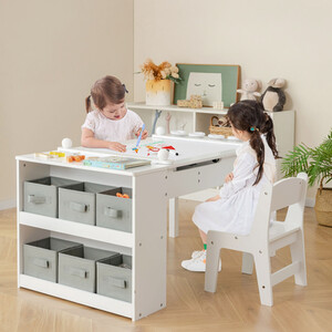 2-in-1 Kids Art Table Chair Set