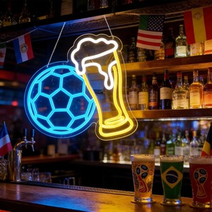 Soccer Neon Sign for Bar Wall Decor