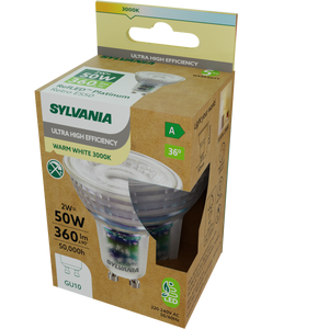 Sylvania RefLED Platinum RT LED GU10 Spotlight Bulb 360 Lumens Clear