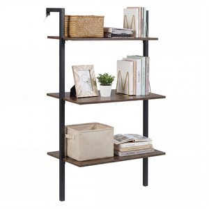 3-Tier Industrial Wall Mounted Shelves