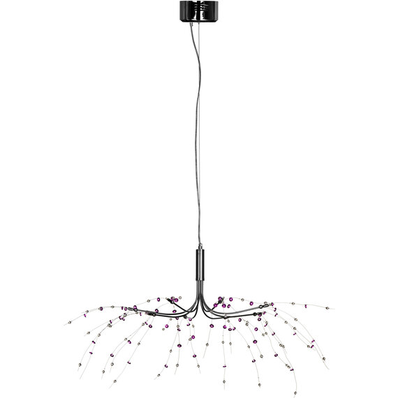 Xavia Purple and Clear 8 Light Ceiling Light