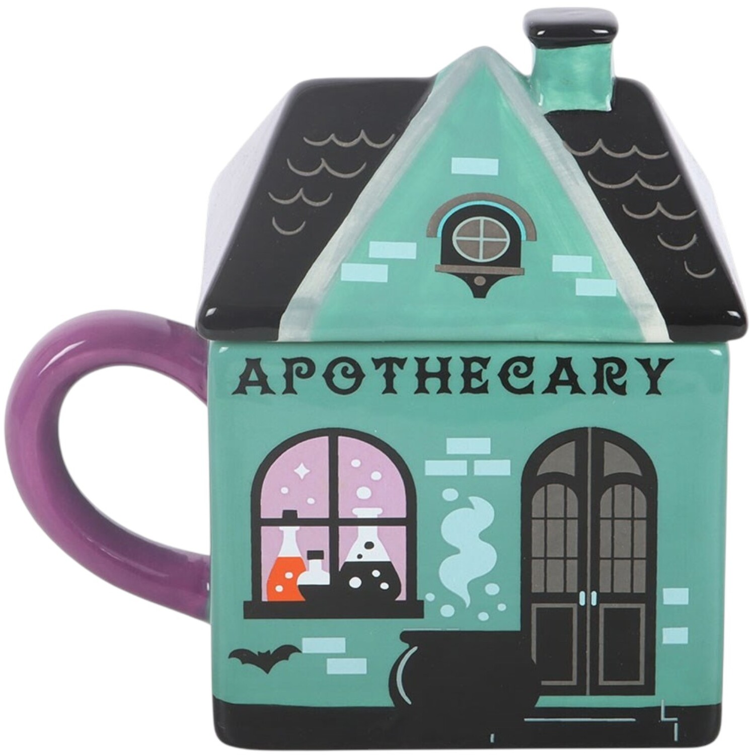 Kingsbury Gifts Apothecary Shop Lidded Mug - Green