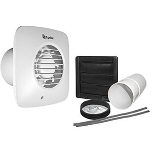 Xpelair Simply Silent LV100S Standard Square 100mm Fan with Wall Kit