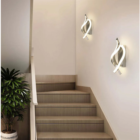 Spiral Wall Light Silver